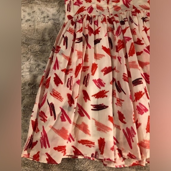 : : RACHEL ANTONOFF New w/ Tag Retro Style White & Scribble Sleeveless Dress : : - Picture 12 of 13